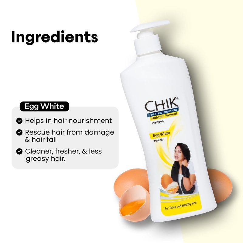 Chik Hairfall Prevent Egg Shampoo, 340ml - Image 3